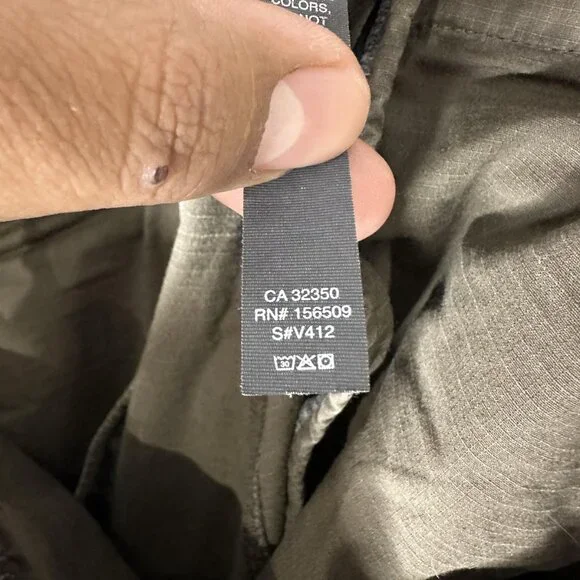 Vuori‎ Ripstop Pants Mens Olive Green Drawstring Tapered Jogger Zip Pocket V412 - Picture 9 of 9